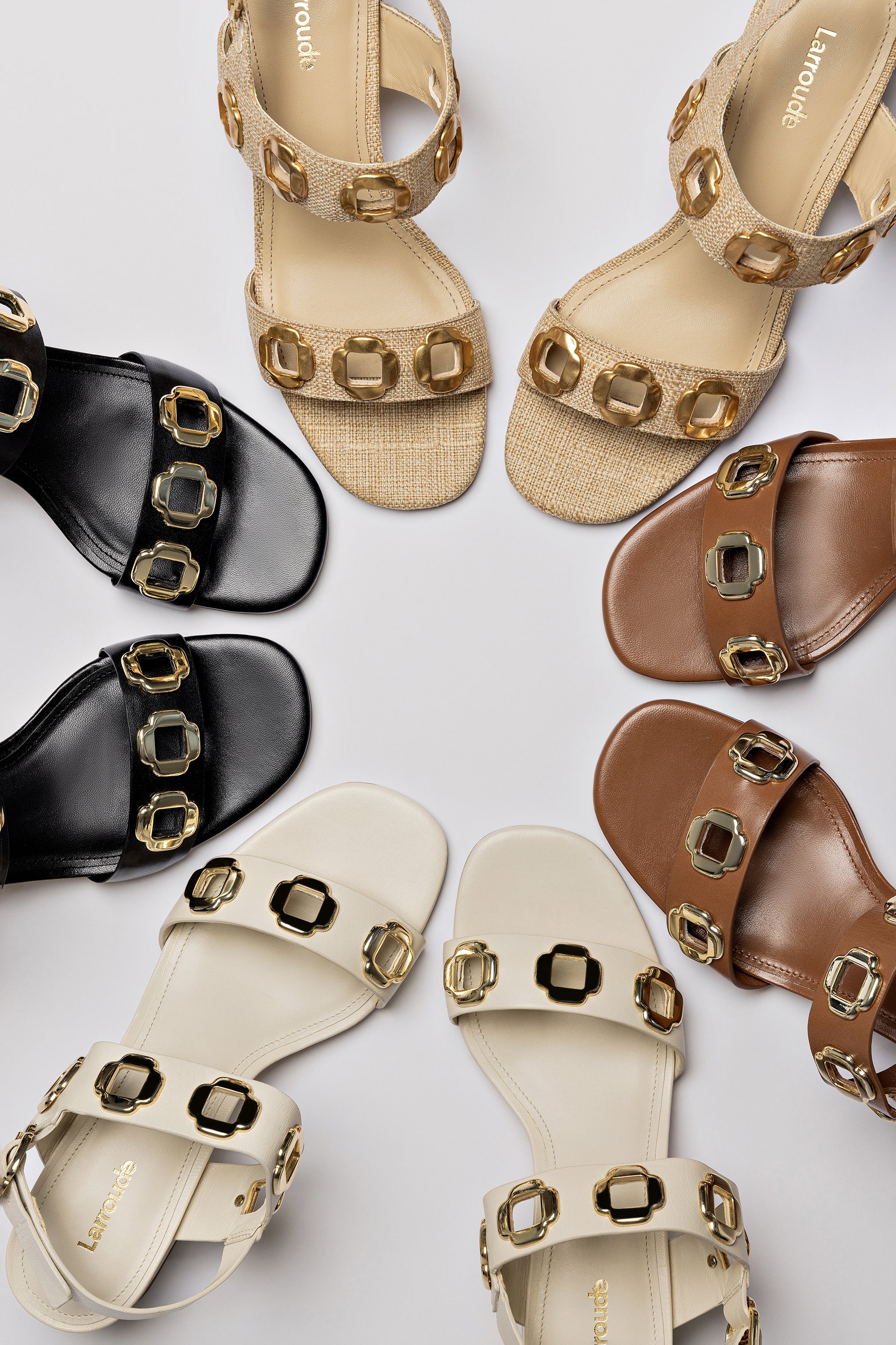 Milan Sandal In Beige Raffia - Image 5