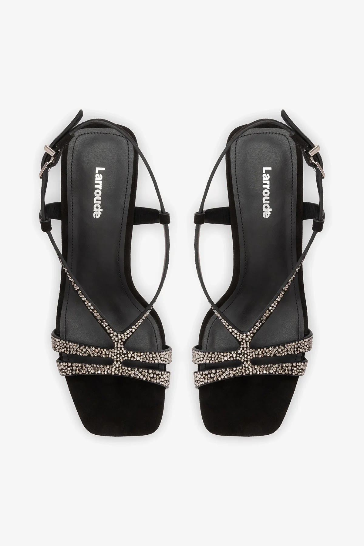 Daphne Crystal Sandal Black Leather - Image 7