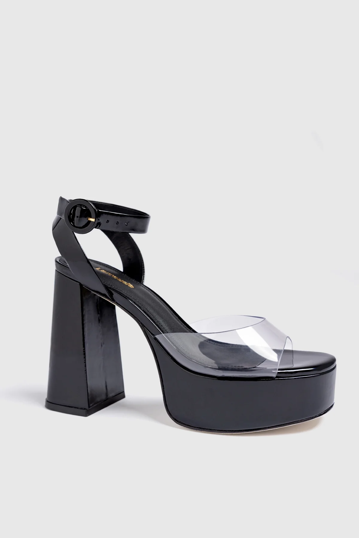 Dolly Clear Sandal Black Patent Leather - Image 6