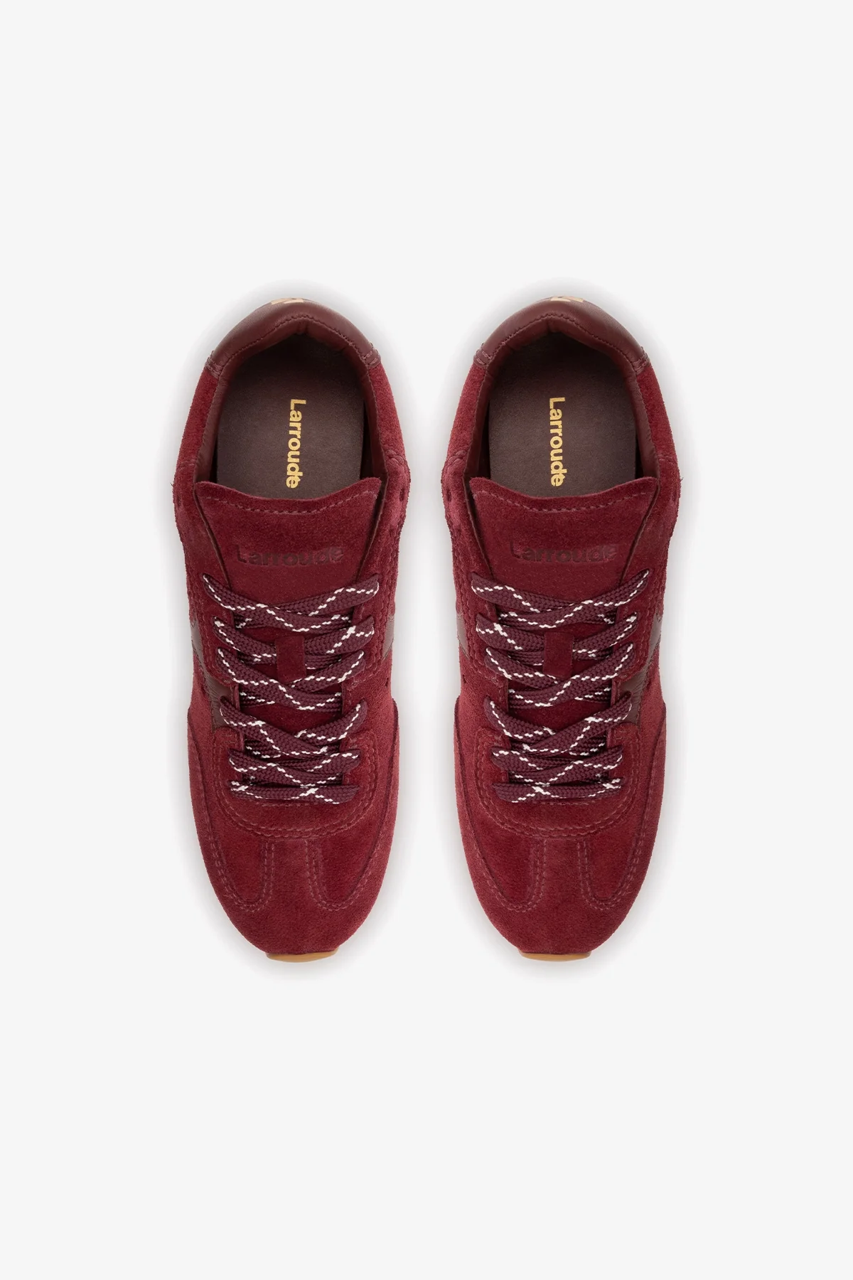 Stella Sneaker In Burgundy Suede - Image 8
