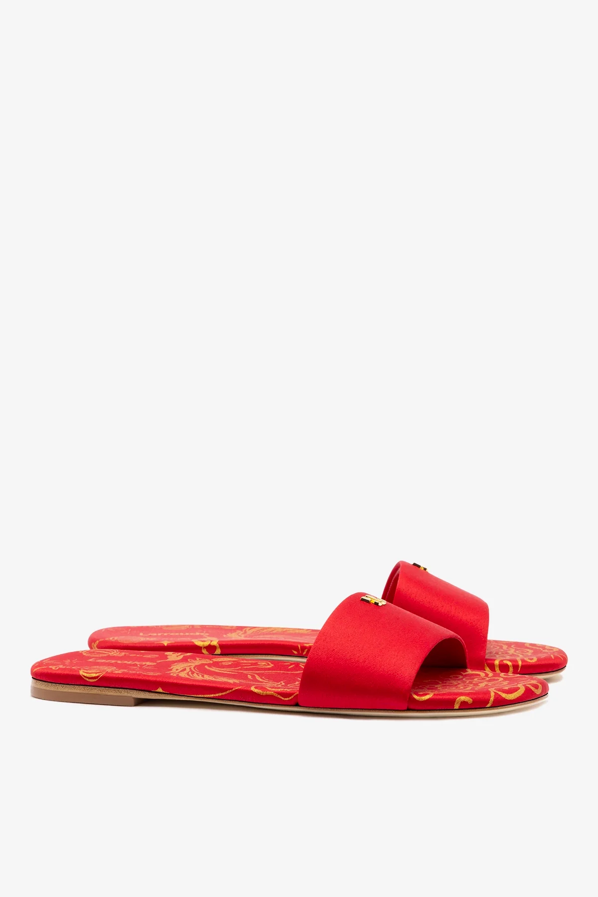 Ivy Flat In Cherry Satin - Image 3