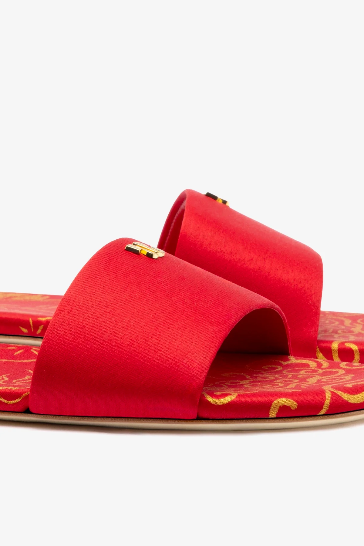 Ivy Flat In Cherry Satin - Image 4