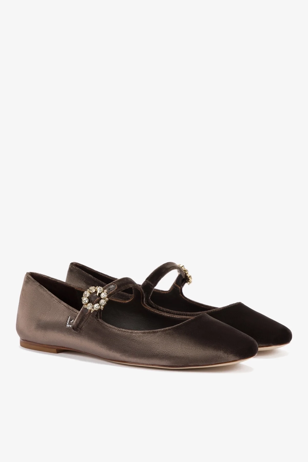 Blair Ballet Flat In Expresso Velvet - Image 3