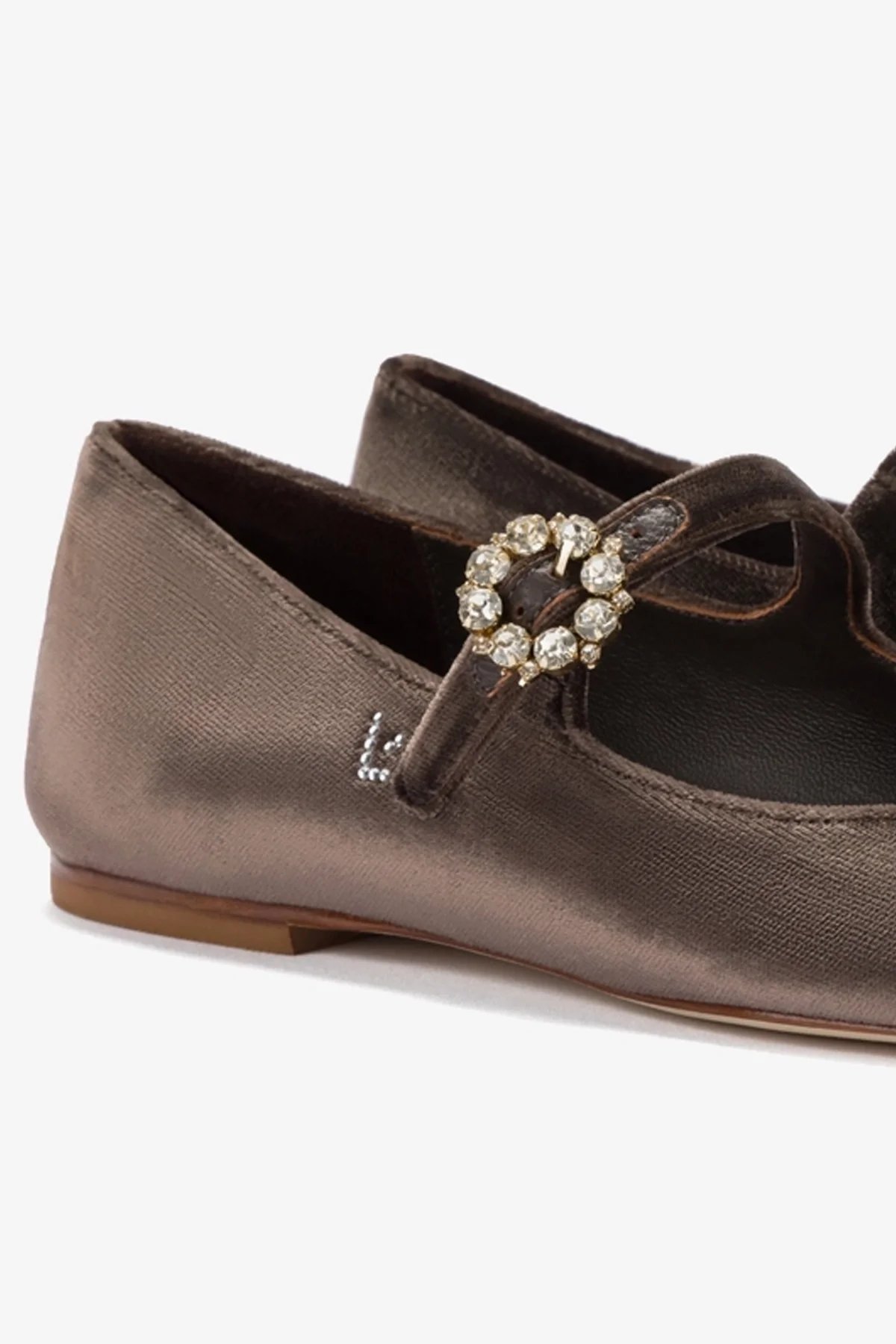 Blair Ballet Flat In Expresso Velvet - Image 4