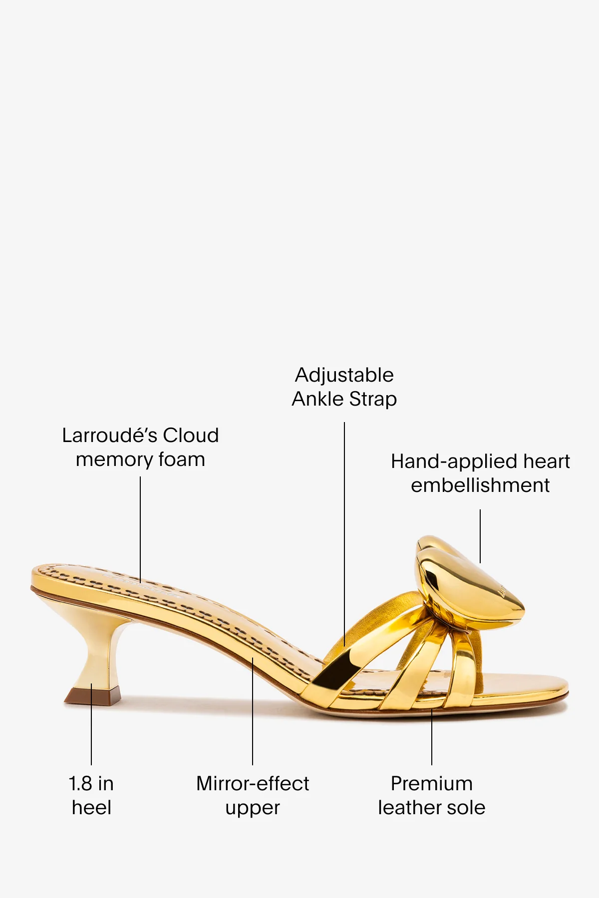 Amore Mule In Gold Specchio - Image 5
