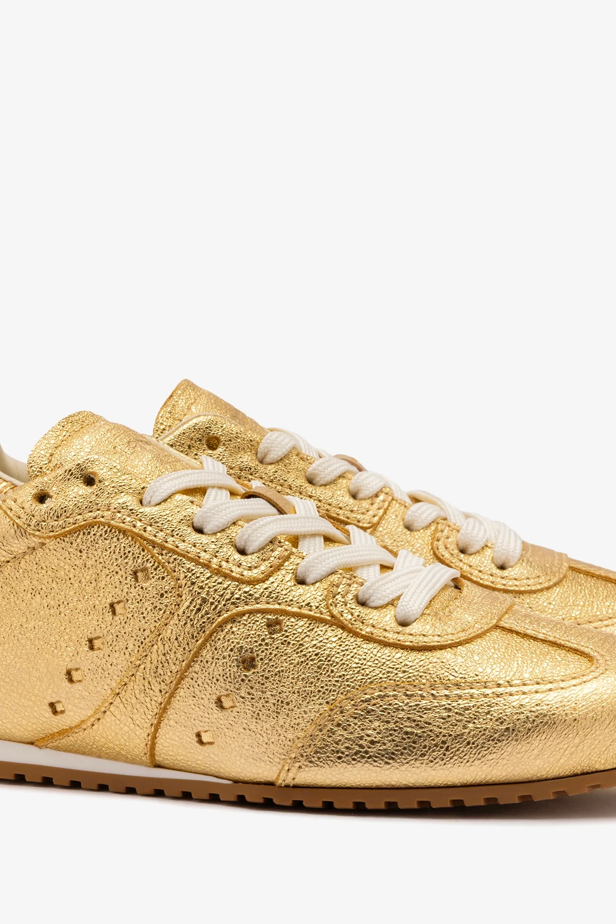 Stella Sneaker In Gold Metallic Leather - Image 5