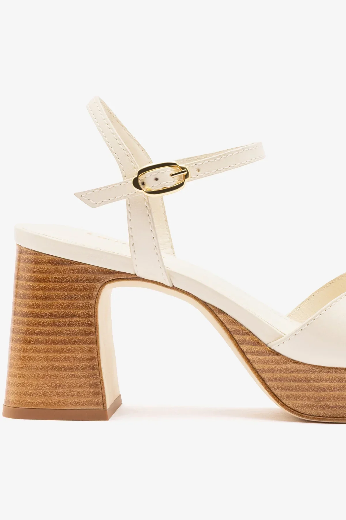 Bianca Low Sandal Ivory Leather - Image 4