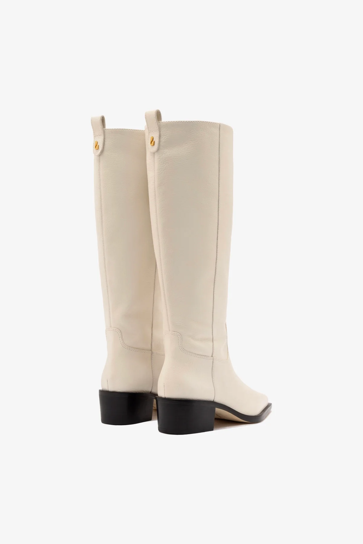 Florencia Boot In Ivory Leather - Image 4