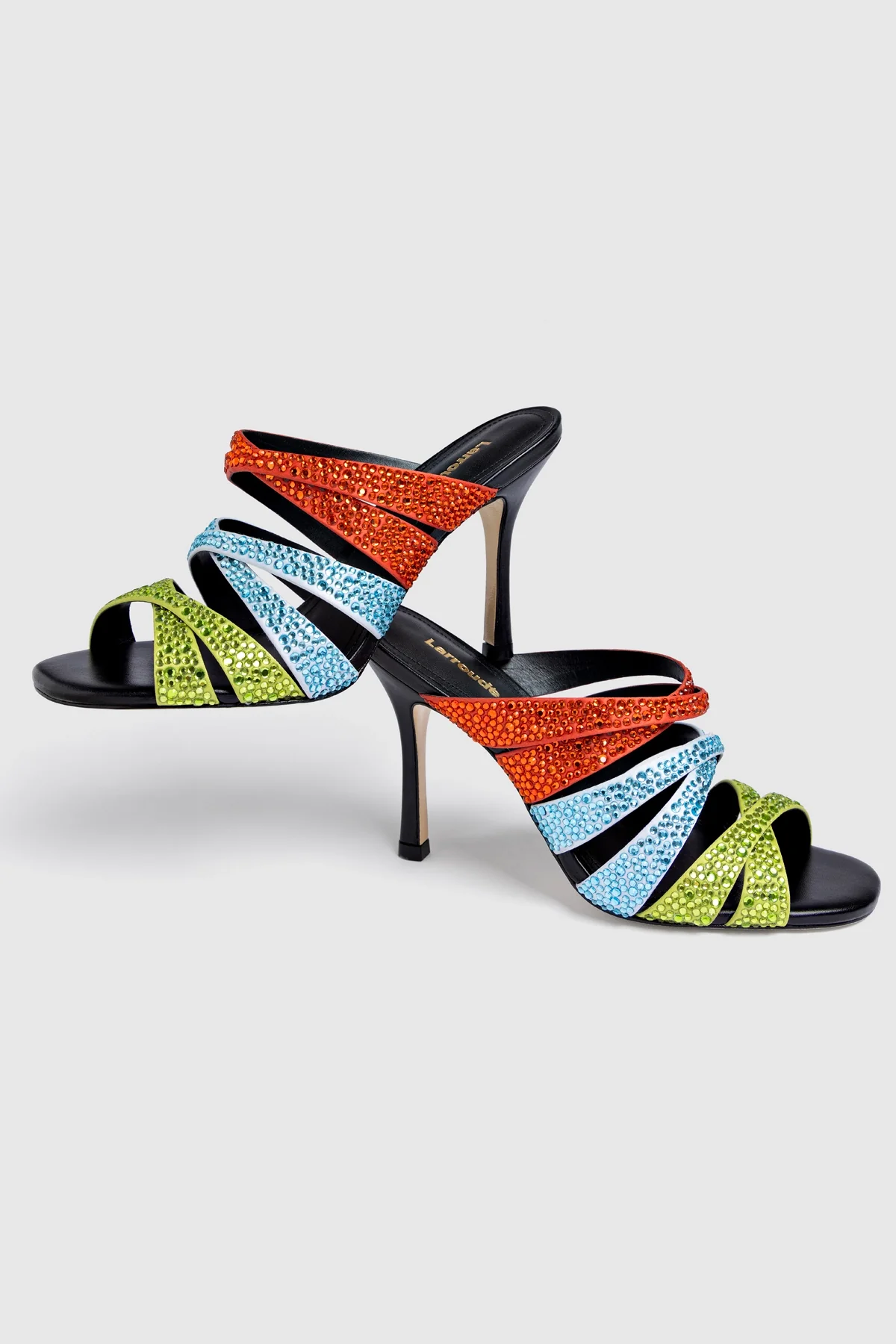 Sophia Crystal Mule Multicolor Satin - Image 6