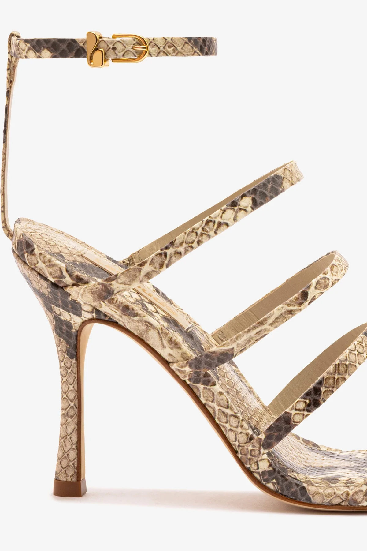 Sasha Sandal In Natural Snake Leather - Image 4