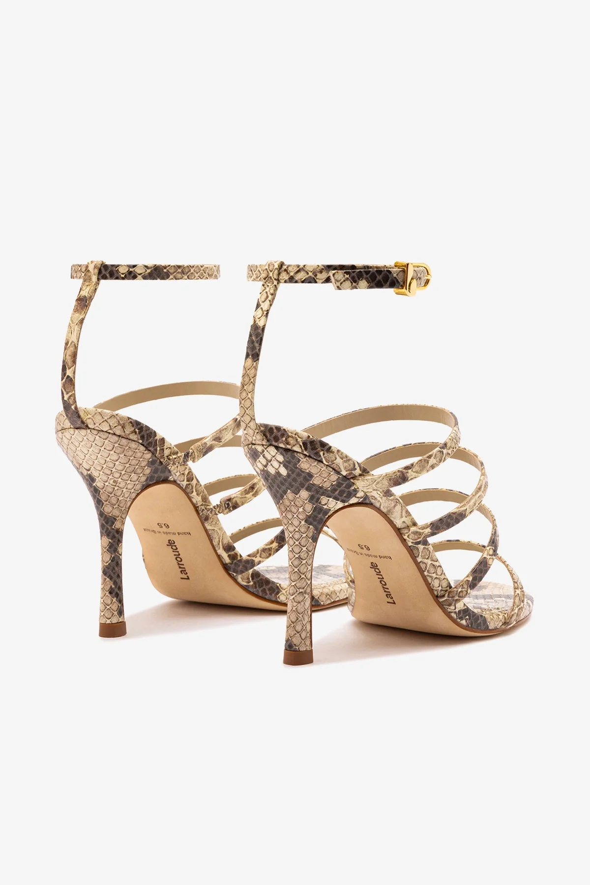 Sasha Sandal In Natural Snake Leather - Image 6