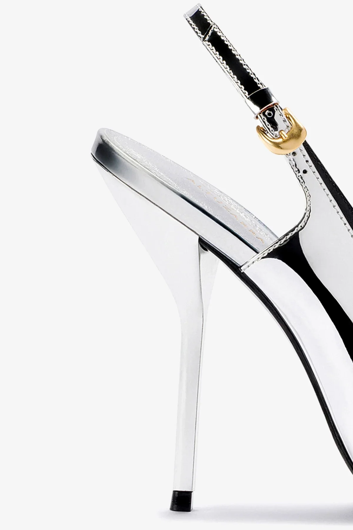 Larroudé x Altuzarra Pump In Silver Specchio - Image 4