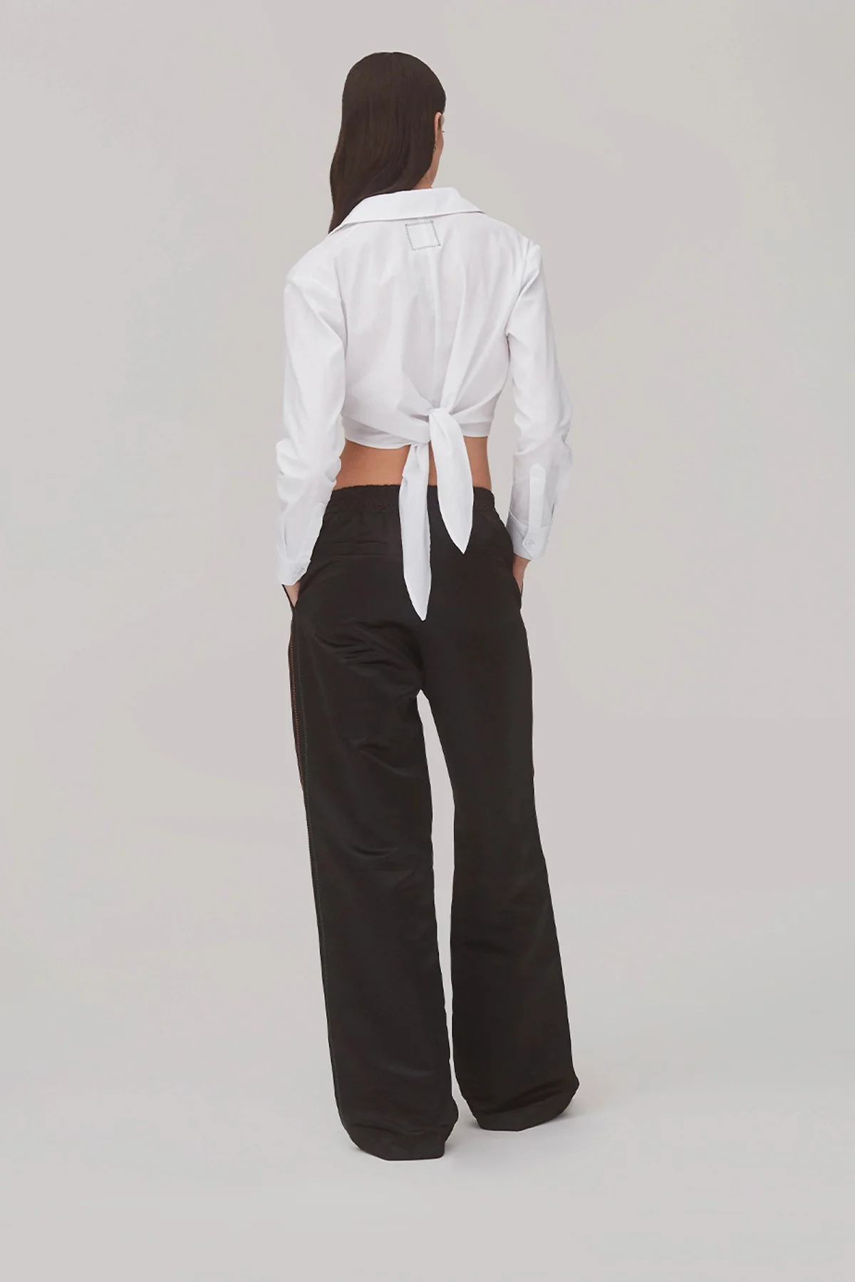 Rose Wrap Top In White Cotton - Image 4