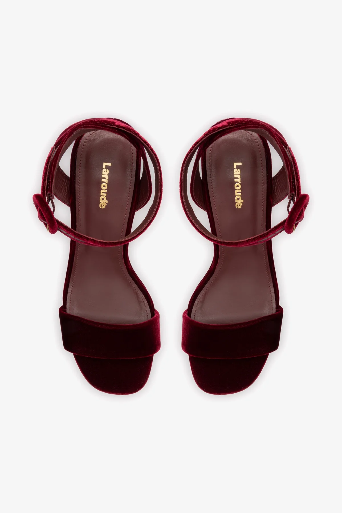 Dolly Sandal In Wine Velvet - Image 4